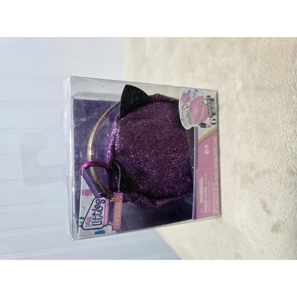 Shopkins Real Littles Handbags Series 3 Glitter Purple Cat Ear Purse